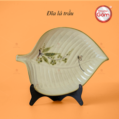 Đĩa Lá Trầu Hoa Đào Chuồn