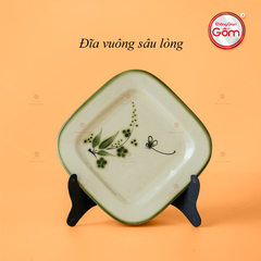 Đĩa Vuông Hoa Đào Chuồn
