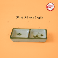 Chén Gia Vị 2 Ngăn Hoa Đào Chuồn