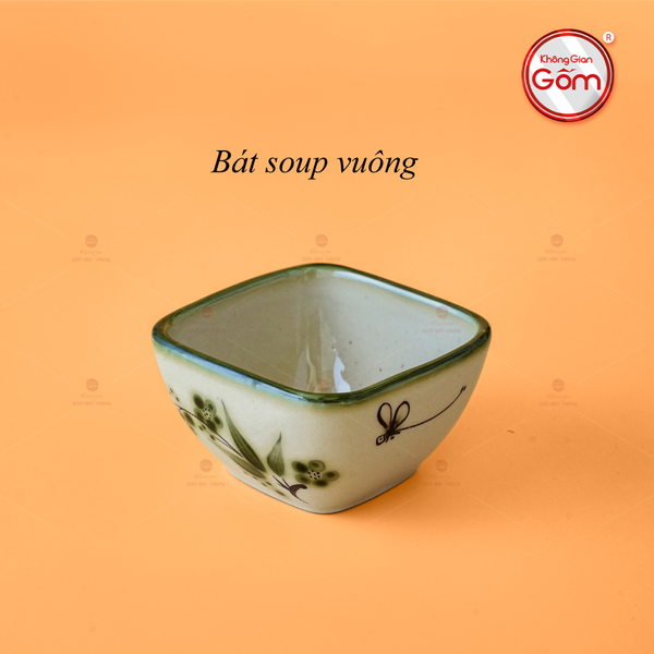 Bát Soup Vuông Hoa Đào Chuồn
