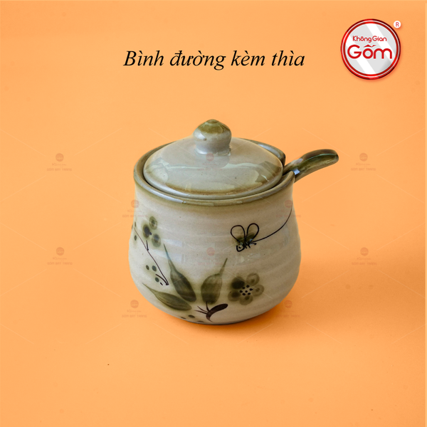 Bình Đựng Đường Hoa Đào Chuồn