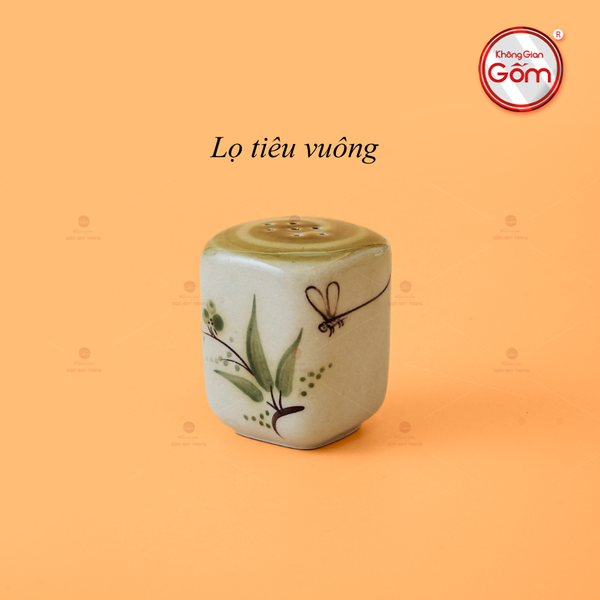 Lọ Tiêu Vuông Hoa Đào Chuồn