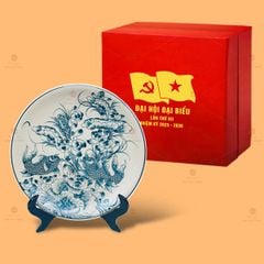 Đĩa Biểu Trưng Vẽ Sen Chép