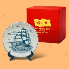 Đĩa Biểu Trưng Vẽ Thuận Buồm Xuôi Gió