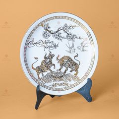 Đĩa Cảnh Trưng Bày Vẽ Vàng