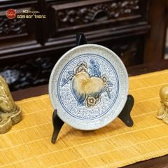 Đĩa Kê Ấm Trà Men Rạn