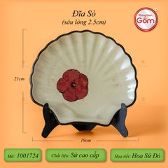 Đĩa Sò Hoa Sứ Đỏ