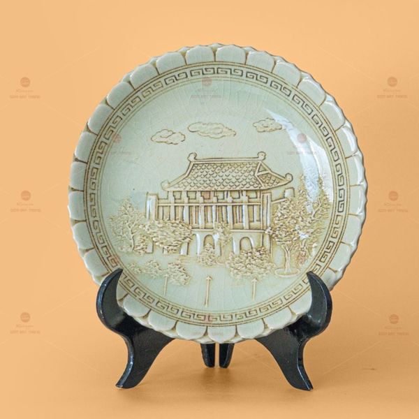 Đĩa Cảnh Trưng Bày Khắc Nổi