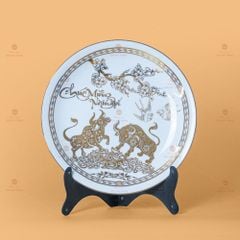 Đĩa Cảnh Trưng Bày Vẽ Vàng