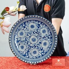 Đĩa Trưng Bày Họa Tiết Hoa Cúc