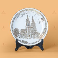 Đĩa Cảnh Trưng Bày Vẽ Vàng