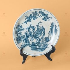 Đĩa Trưng Bày Tiên Đồng Ông Thọ Men Rạn