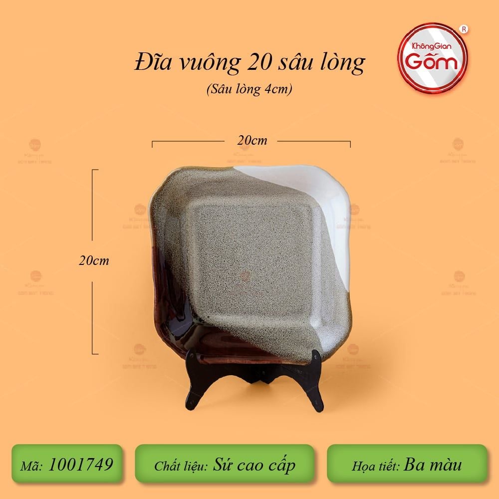 Bộ Bát Đĩa Bát Tràng Men Hỏa Biến Ba Màu
