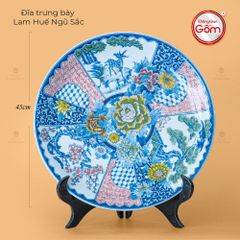 Đĩa Trưng Bày Lam Huế Ngũ Sắc
