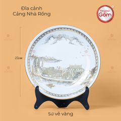 Đĩa Cảnh Trưng Bày Vẽ Vàng