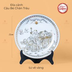 Đĩa Cảnh Trưng Bày Vẽ Vàng