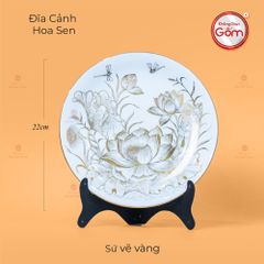 Đĩa Cảnh Trưng Bày Vẽ Vàng