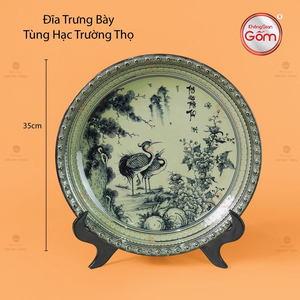 Đĩa Trưng Bày Tùng Hạc Trường Thọ