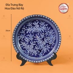 Đĩa Trưng Bày Hoa Đào Nở Rộ