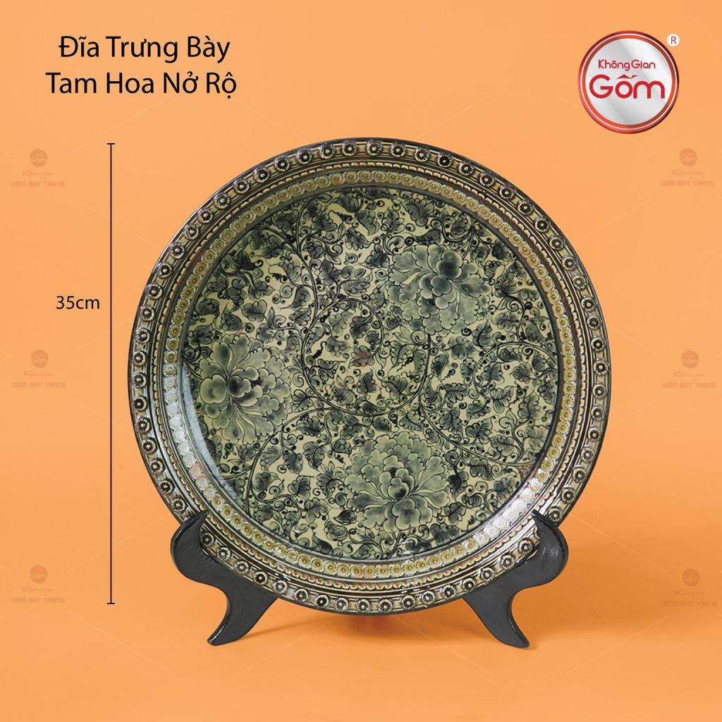 Đĩa Trưng Bày Tam Hoa Nở Rộ