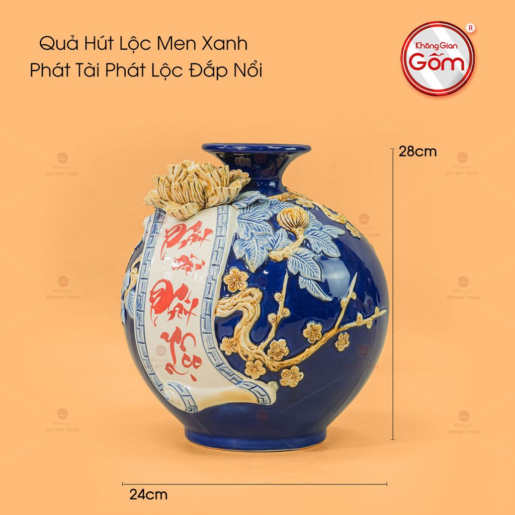 Quả Hút Lộc Men Xanh Phát Tài Phát Lộc Đắp Nổi