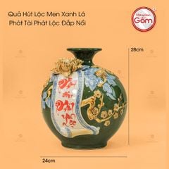 Quả Hút Lộc Men Xanh Lá Phát Tài Phát Lộc Đắp Nổi