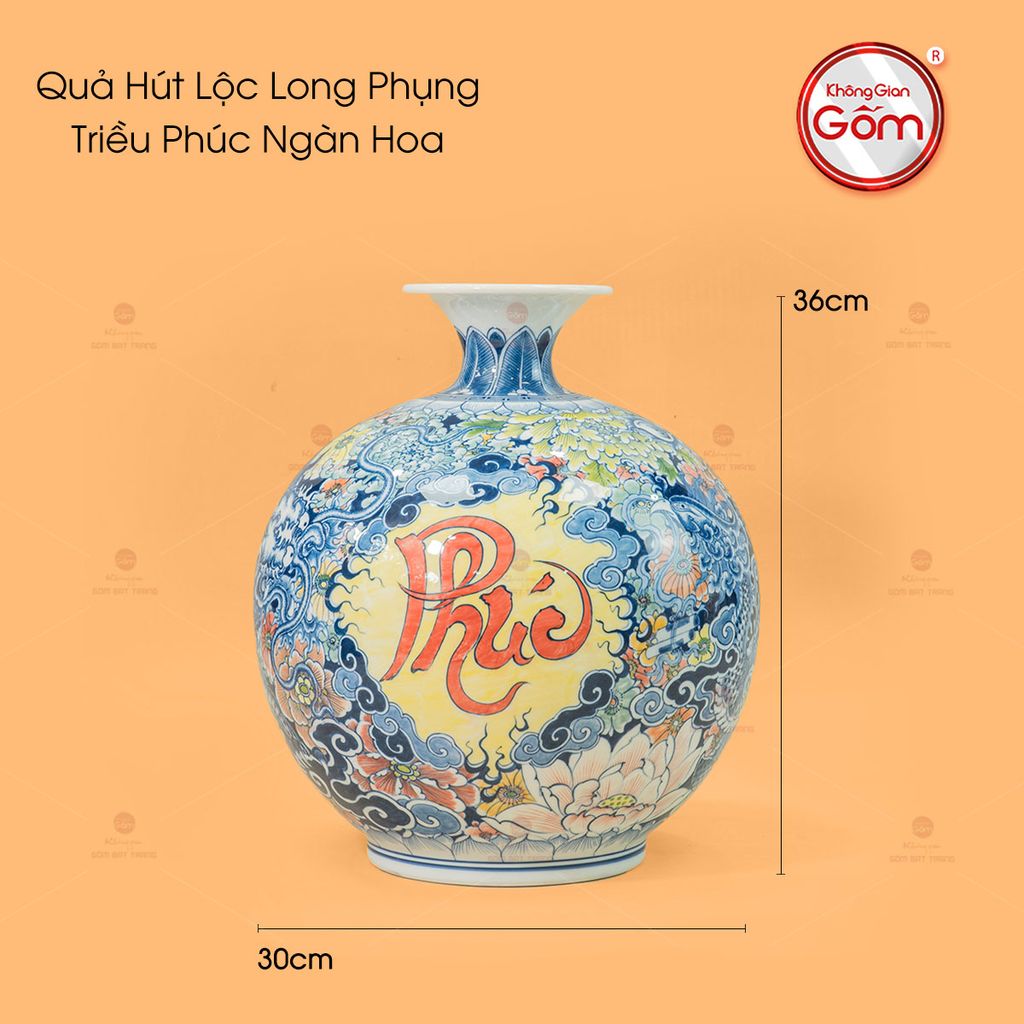 Quả Hút Lộc Long Phụng Triều Phúc Ngàn Hoa