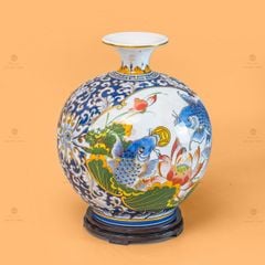 Quả Hút Lộc Nhị Cảnh Cá Chép Thuận Buồm Vẽ Vàng