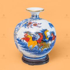 Quả Hút Lộc Nhị Cảnh Mã Đáo Thuận Buồm Vẽ Vàng