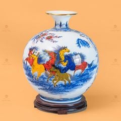 Quả Hút Lộc Nhị Cảnh Mã Đáo Thuận Buồm Vẽ Vàng