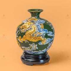 Quả Hút Lộc Cá Chép Hóa Rồng Đắp Nổi Vẽ Vàng