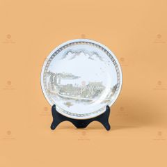 Đĩa Cảnh Trưng Bày Vẽ Vàng