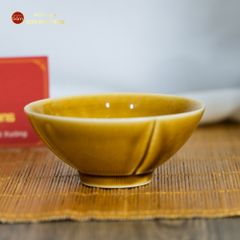 Bộ Bát Đĩa Men Nâu Vân Sen
