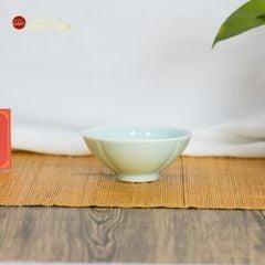 Bộ Bát Đĩa Men Xanh Ngọc Vân Sen