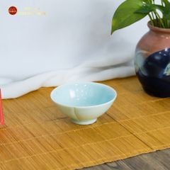 Bộ Bát Đĩa Men Xanh Ngọc Vân Sen