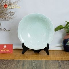 Bộ Bát Đĩa Men Xanh Ngọc Vân Sen