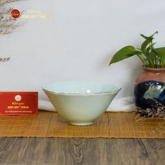 Tô Men Xanh Ngọc Vân Sen Kẻ Vàng