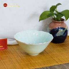 Tô Men Xanh Ngọc Vân Sen Kẻ Vàng