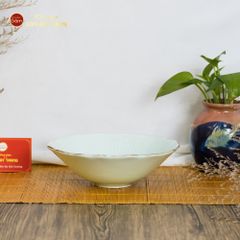 Tô Men Xanh Ngọc Vân Sen Kẻ Vàng