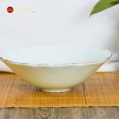 Tô Men Xanh Ngọc Vân Sen Kẻ Vàng