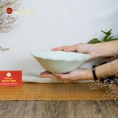 Tô Men Xanh Ngọc Vân Sen Kẻ Vàng