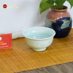 Bát Cơm Men Xanh Ngọc Vân Hoa Cúc