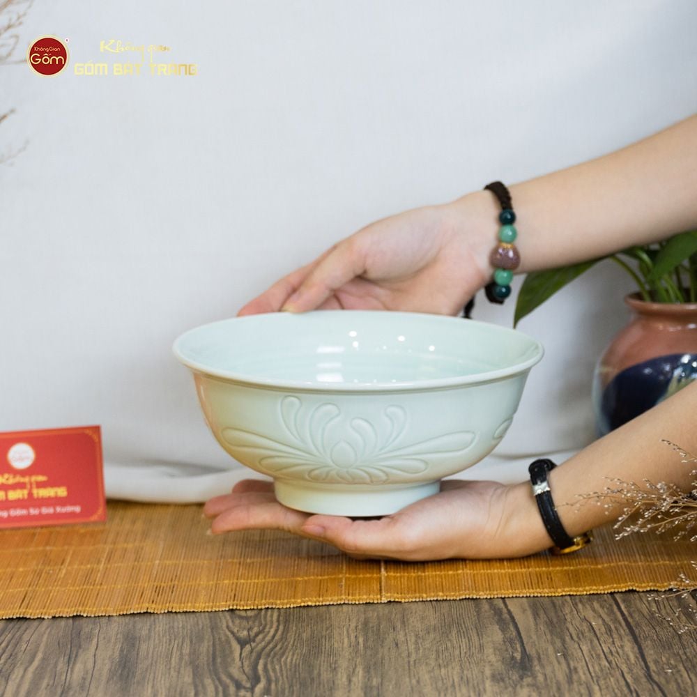 Tô Men Xanh Ngọc Vân Hoa Cúc