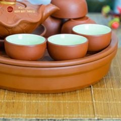 Bộ Ấm Trà Tử Sa Sen Vịt Khay Thủng