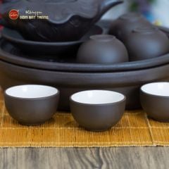 Bộ Ấm Trà Tử Sa Sen Vịt Khay Thủng
