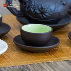 Bộ Ấm Trà Tử Sa Đắp Nổi Hoa Mai