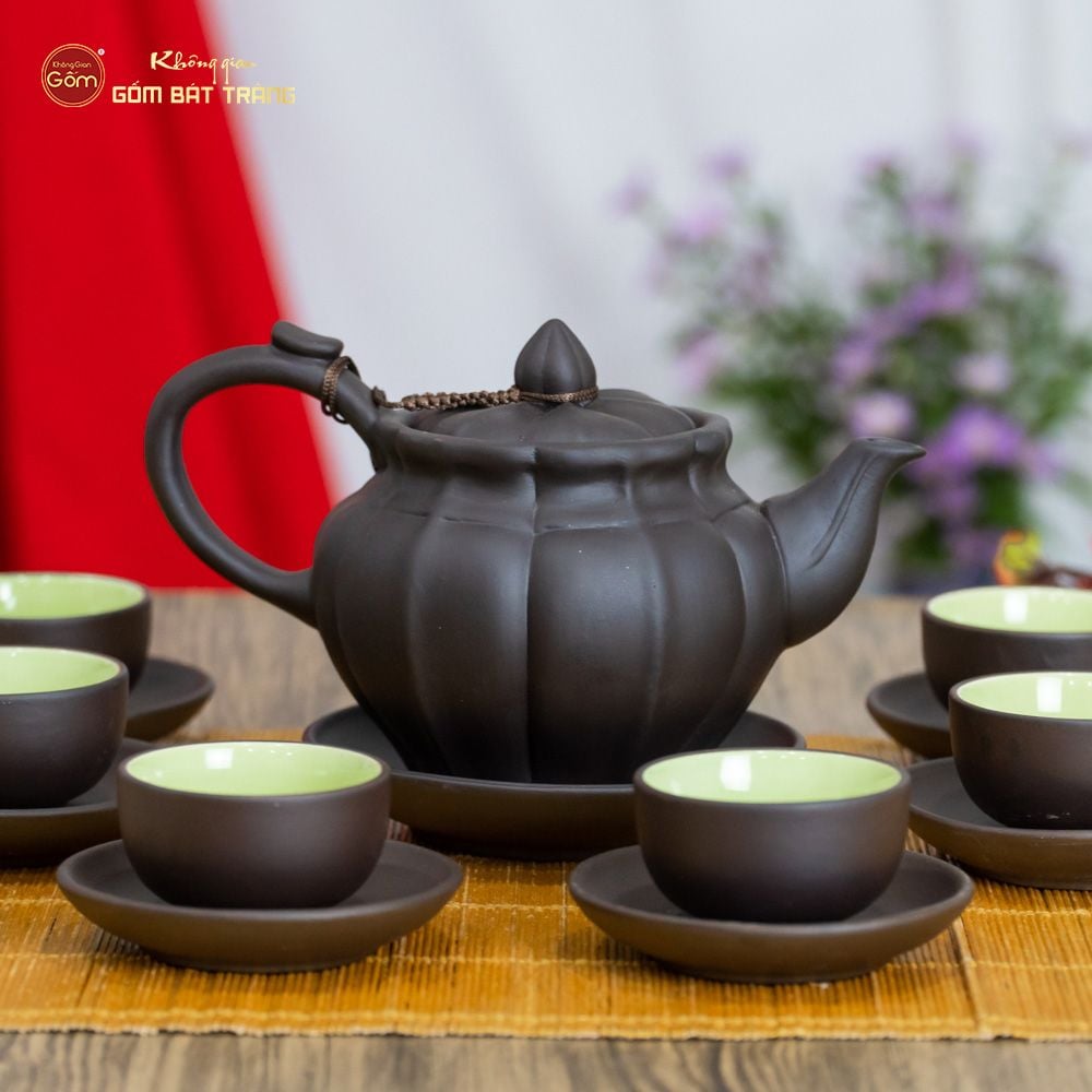 Bộ Ấm Trà Tử Sa Dáng Bí Ngô Cao