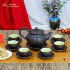 Bộ Ấm Trà Tử Sa Dáng Bí Ngô Cao