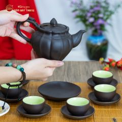 Bộ Ấm Trà Tử Sa Dáng Bí Ngô Cao