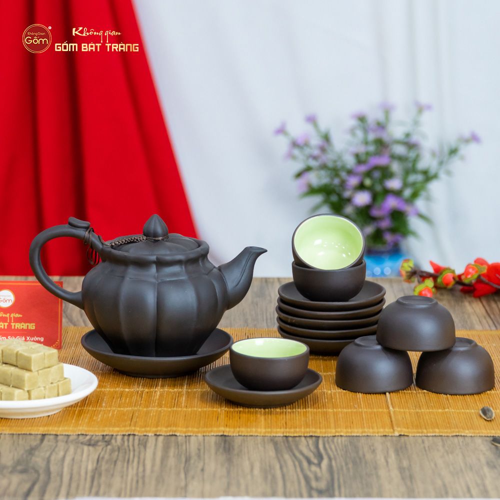 Bộ Ấm Trà Tử Sa Dáng Bí Ngô Cao